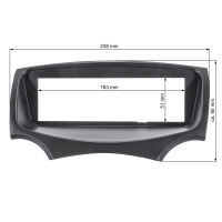 Radio bezel compatible with Ford KA RU8 from 2009 black