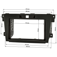 Double DIN 1DIN Radio Bezel compatible with Mazda CX-7 Facelift 2010-2013