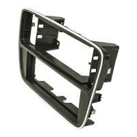 Radio bezel compatible with VW UP Seat Mii Skoda City Go from 2011 black / white