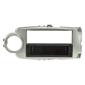 Radio bezel compatible with Toyota Yaris XP13 from 2011-2017 silver