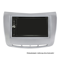 Radio bezel compatible with Lancia Delta III (844) from 2008 silver