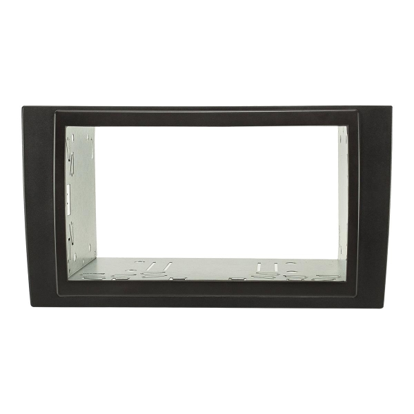 Double DIN radio bezel set compatible with Audi A4 B6 8E Seat Exeo 3R 3RN black with installation kit