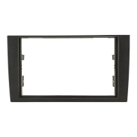 Double DIN radio bezel set compatible with Audi A4 B6 8E Seat Exeo 3R 3RN black with installation kit
