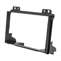 Double DIN radio bezel set compatible with Ford Fiesta JH1 JD3 Fusion JU2 black with radio adapter ISO