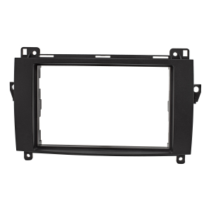 Double DIN radio bezel compatible with Mercedes A W169 B W245 Sprinter W906 Vito/Viano W639 VW Crafter black