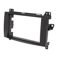 Double DIN radio bezel compatible with Mercedes A W169 B W245 Sprinter W906 Vito/Viano W639 VW Crafter black