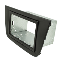 Double DIN Radio Bezel Set compatible with Seat Altea FR XL Toledo 5P black with installation kit