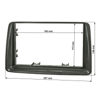 Double DIN radio cover compatible with Fiat Panda (169) anthracite