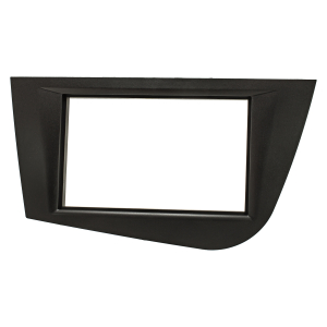 Double DIN radio bezel compatible with Seat Leon 2 (Type 1P) 2005 to 2012 black