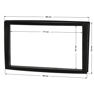 Double DIN radio bezel compatible with Mazda Premacy from facelift 11/2001