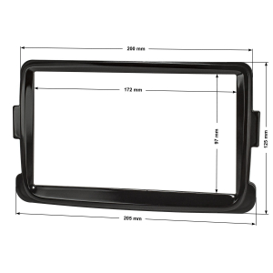 Double DIN radio bezel compatible with Dacia Lodgy Dokker...