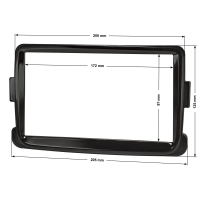 Double DIN radio bezel compatible with Dacia Lodgy Dokker Duster Sandero from 2012 Renault Captur from 2013 Piano lacquer black