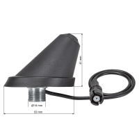 Replacement antenna base RAKU II with amplifier (phantom feed) compatible with Audi Opel Seat Skoda VW 60 degrees