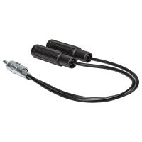 Antenna splitter Y-adapter antenna splitter adapter cable plug DIN ISO car radio plug to 2 x socket