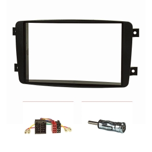 Double DIN radio cover set compatible with Mercedes...