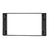 Double DIN Radio Bezel Set compatible with Ford Focus 2 Fiesta C-Max S-Max Galaxy Mondeo Kuga Transit silver with Quadlock ISO Antenna Adapter ISO DIN Release Bracket