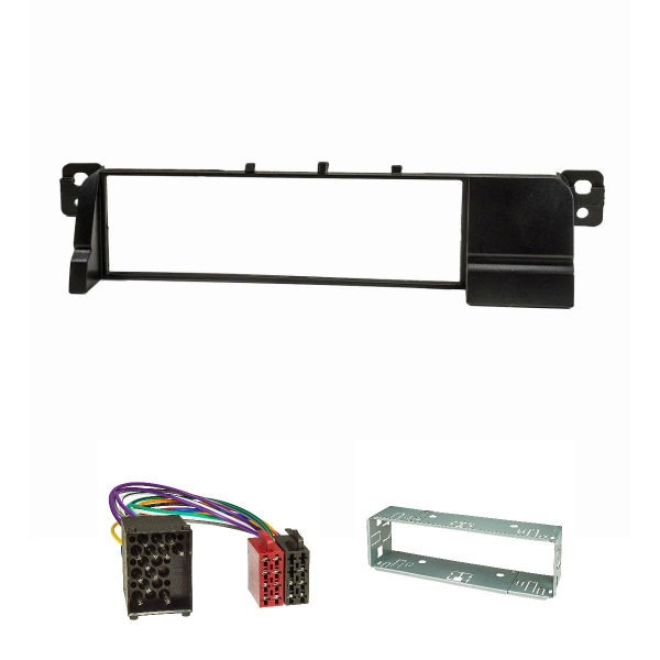Radio bezel set compatible with BMW 3 Series E46 with radio adapter ISO (old connection) installation slot