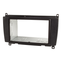 Double DIN Radio Bezel Set compatible with Mercedes CLK W209 Facelift Bj.2004-2010 black with installation kit