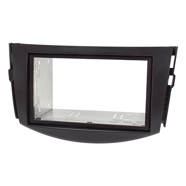 Double DIN Radio Bezel Set compatible with Toyota RAV4 CA30W My.2006-2013 black with installation kit