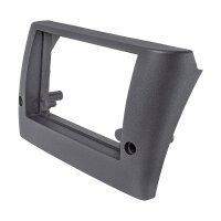 Doppel DIN Radioblende Set kompatibel mit Fiat Stilo Bj.2001-2008 anthrazit-schwarz mit Radioadapter ISO Antennenadapter ISO DIN Entriegelungsbügel