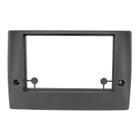 Double DIN radio cover set compatible with Fiat Stilo Bj.2001-2008 anthracite-black with radio adapter ISO antenna adapter ISO DIN release bracket