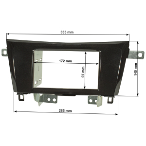 Double DIN Radio Bezel compatible with Nissan X-Trail T32...
