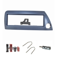 Radio cover set compatible with Ford KA RBT Bj.1996-2008 blue-metallic with radio adapter ISO antenna adapter ISO DIN release bracket