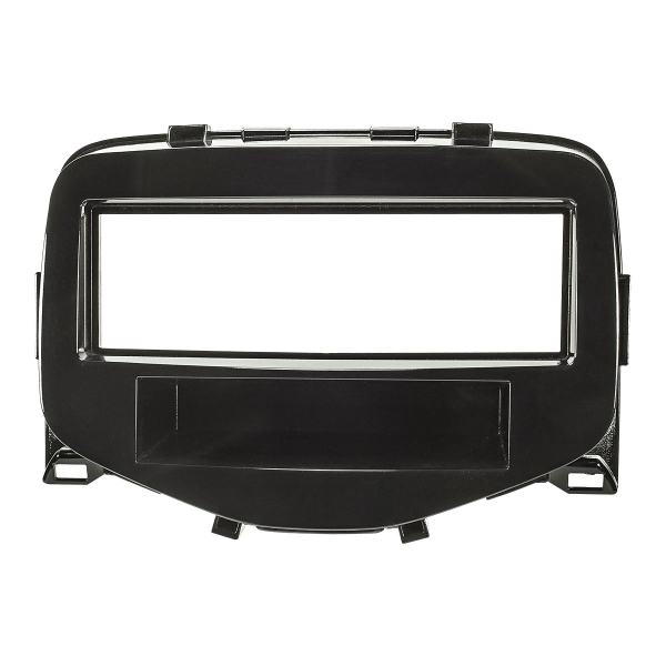Radio bezel compatible with Toyota Aygo Citroen C1 Peugeot 108 from 2014 piano lacquer black