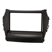 Double DIN radio cover compatible with Hyundai Santa Fe DM from Bj.09/2012 for Fzg without factory navigation