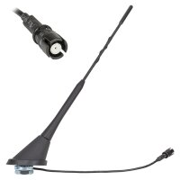 Auto Antenne Dachantenne KFZ 16V Verstärker RAKU 2 II kompatibel mit Audi Opel Seat Skoda VW Anti Noise Stab 24cm 60 Grad