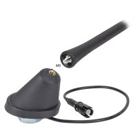 Auto Antenne Dachantenne KFZ 16V Verstärker RAKU 2 II kompatibel mit Audi Opel Seat Skoda VW Anti Noise Stab 24cm 60 Grad
