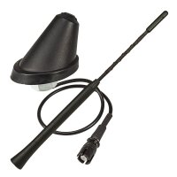 Auto Antenne Dachantenne KFZ 16V Verstärker RAKU 2 II kompatibel mit Audi Opel Seat Skoda VW Anti Noise Stab 24cm 60 Grad