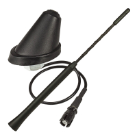KFZ Antenne Dachantenne 16V Verstärker RAKU 2 II kompatibel mit Audi Opel Seat Skoda VW Anti Noise Stab 24cm 60 Grad