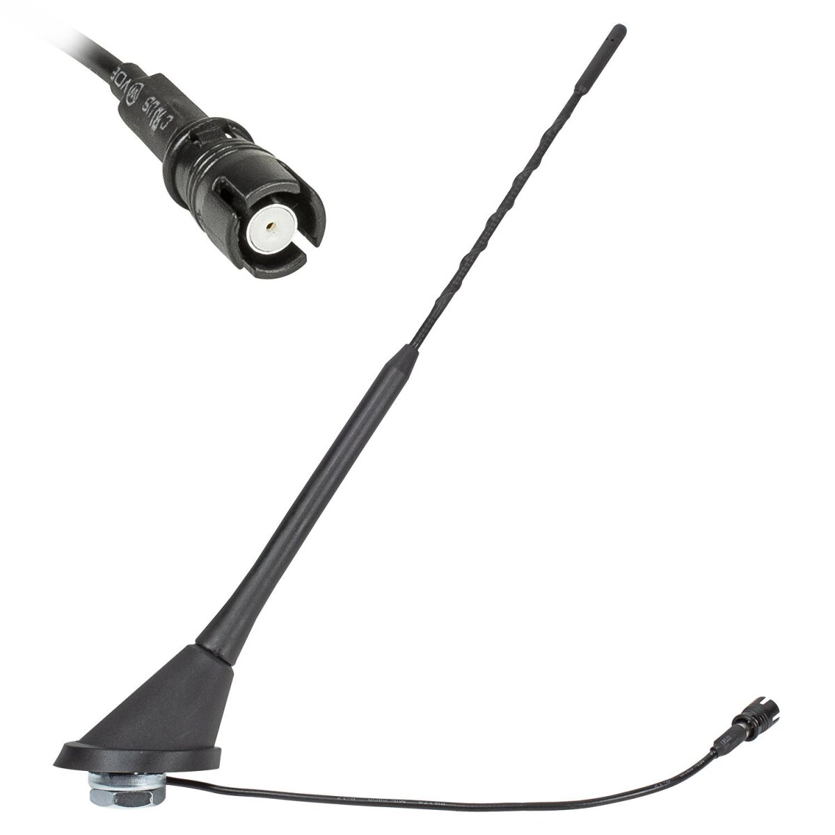 tomzz Audio 1015-000 Antenna da tetto compatibile con Ford Focus Mondeo KA Kuga Fiesta passiva Lunghezza asta circa 40cm