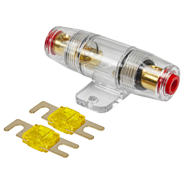 Mini ANL Sicherungshalter transparent für Kabel bis 25qmm + 2 x 150A Sicherung