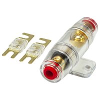 Mini ANL Sicherungshalter transparent für Kabel bis 25qmm + 2 x 80A Sicherung