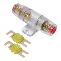 Mini ANL fuse holder transparent for cable up to 25qmm 2 x 100A fuse