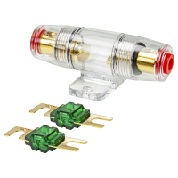 Mini ANL Sicherungshalter transparent für Kabel bis 25qmm + 2 x 30A Sicherung