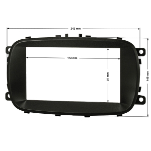 Double DIN Radio Bezel compatible with Fiat 500X from...