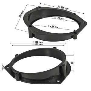 Speaker rings adapter brackets compatible with Opel Astra...
