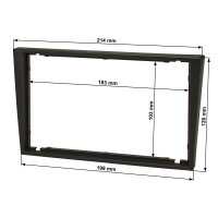 Double DIN radio bezel set compatible with Opel Corsa C Combo Omega B Vectra C Meriva black with radio adapter ISO antenna adapter ISO DIN release bracket