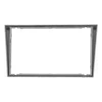 Double DIN radio bezel set compatible with Opel Corsa C Combo Omega B Vectra C Meriva charcoal metallic with radio adapter ISO antenna adapter ISO DIN release bracket