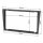 Double DIN radio bezel set compatible with Opel Corsa C Combo Omega B Vectra C Meriva smoke gray with installation kit, radio adapter, ISO antenna adapter, ISO DIN release bracket