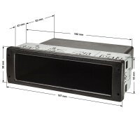 Radio panel set compatible with VW Passat Golf IV Bora Professional version, extremely stable with ISO radio adapter
