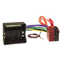 Double DIN radio bezel set compatible with Mercedes C-Class W203 S203 CLK facelift CLC G-Class black with Quadlock adapter ISO antenna adapter ISO DIN