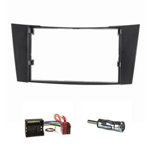 Double DIN radio cover set compatible with Mercedes...
