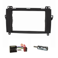 Double DIN radio cover set compatible with Mercedes A W169 B W245 Spr
