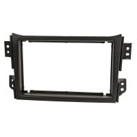 Doppel DIN Radioblende Set kompatibel mit Suzuki Splash schwarz mit Einbaukit Radioadater ISO Antennenadapter ISO DIN