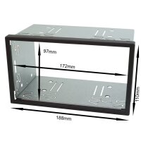 Doppel DIN Radioblende Set kompatibel mit Suzuki Splash schwarz mit Einbaukit Radioadater ISO Antennenadapter ISO DIN