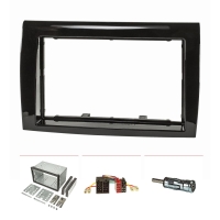 Double DIN radio cover set compatible with Fiat Bravo 198 Bj.2007-201